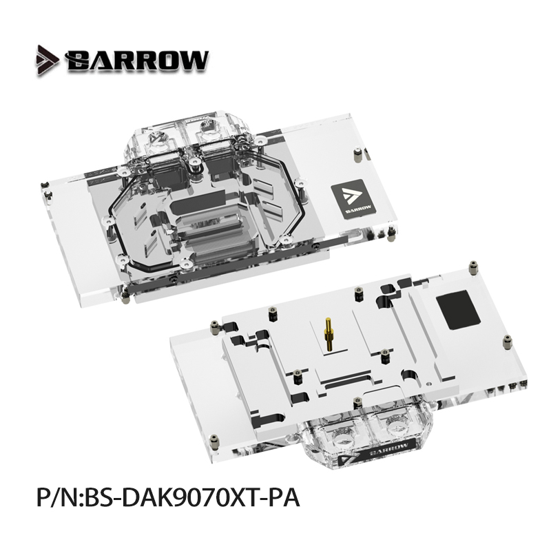 Rx 9070 16Gb - Bloc d'eau pour GPU Barrow BS-DAK9070XT-PA