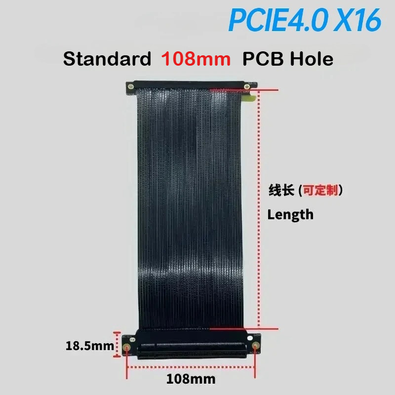 Itx Gpu Riser Pcie 4.0 16X - Câble d'extension de carte graphique 16x