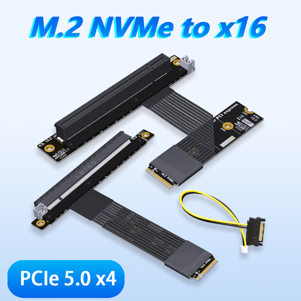 Pcie 5.0 Gpu Riser Cable - Câble Riser ADT-LINK M.2 NGFF NVMe