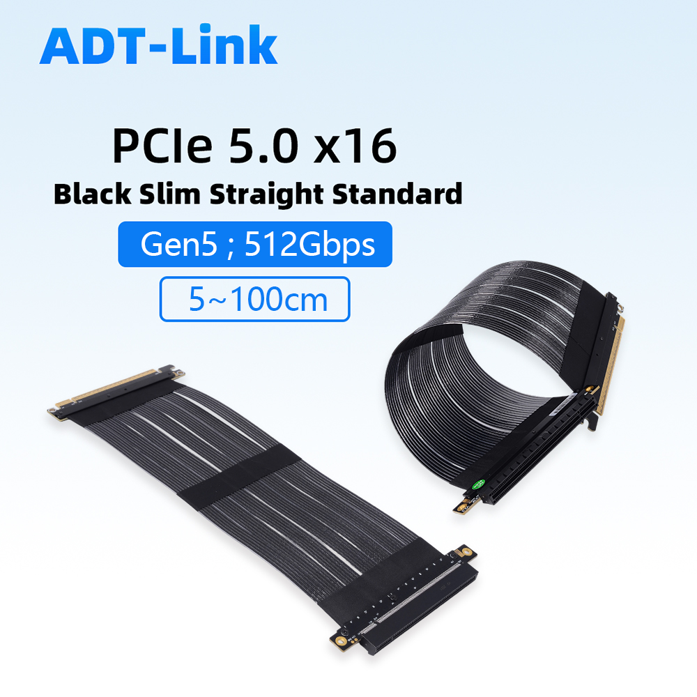 Pcie 5.0 Gpu Riser Cable - Câble d'extension de carte graphique ADT-Link