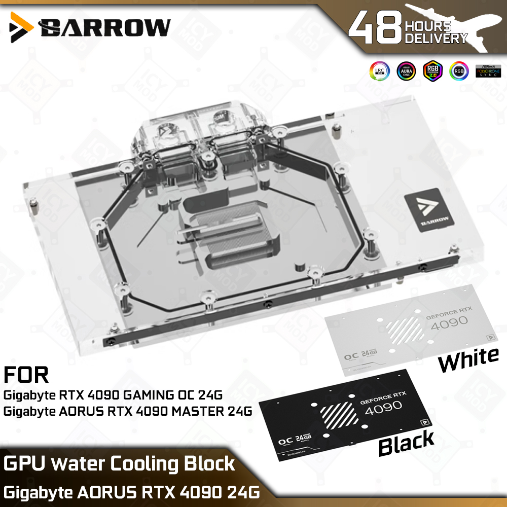Rtx 4090 Water Block - Barrow GPU bloc de refroidissement d'eau