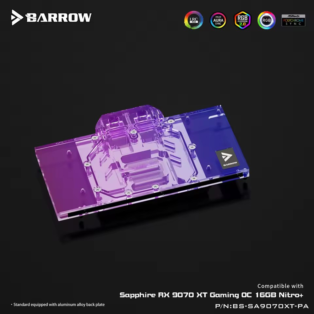 Barrow GPU bloc d'eau pour Sap - Rx 9070 16Gb avis et prix