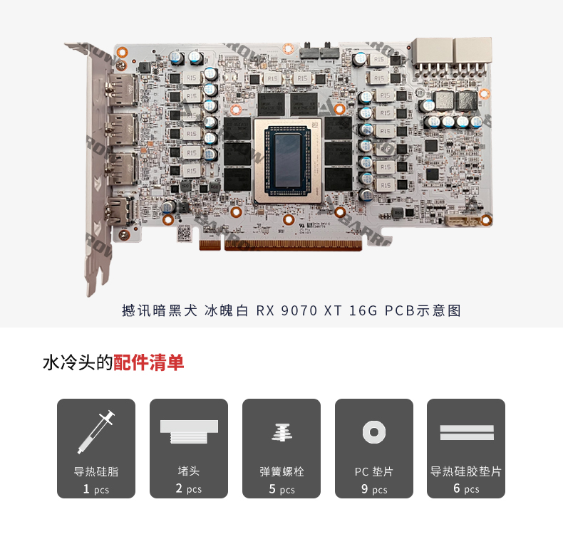 Bloc d'eau pour GPU Barrow BS- - Rx 9070 16Gb avis et prix