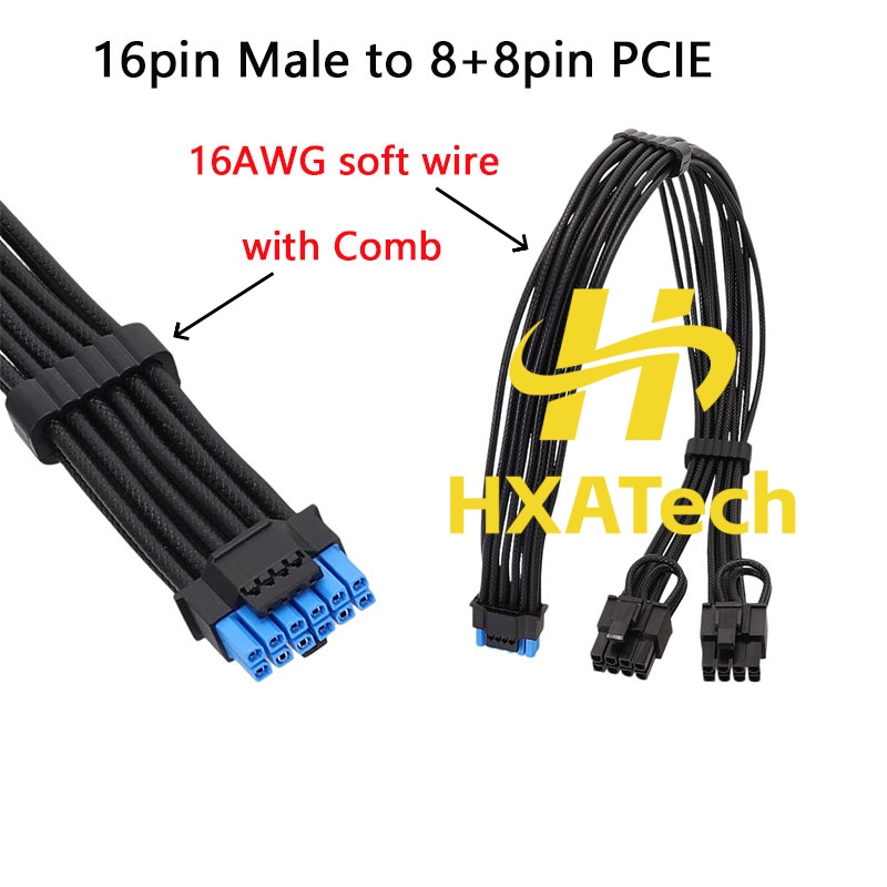 HXATech-Colorful Câble d'alime - Dual 8Pin To 16Pin 12Vhpwr Cable avis et prix